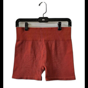 Gilly Hicks Women Red Rust Active Shortie Size L Stretch Nylon Polyester